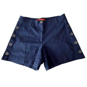 Navy Button-Accent Shorts By Cartonnier Size S